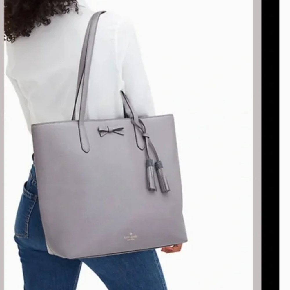 Kate Spade - On Purpose Tassel Tote - Gray